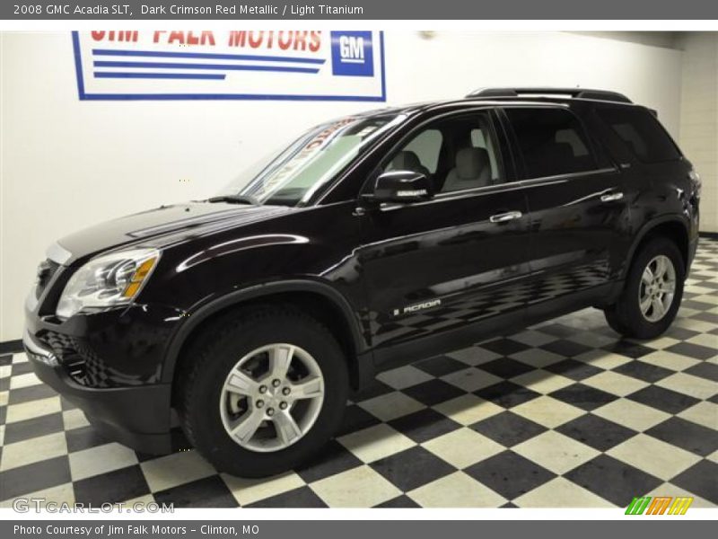 Dark Crimson Red Metallic / Light Titanium 2008 GMC Acadia SLT