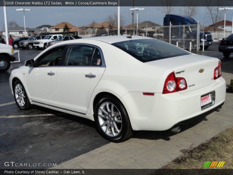 White / Cocoa/Cashmere Beige 2008 Chevrolet Malibu LTZ Sedan