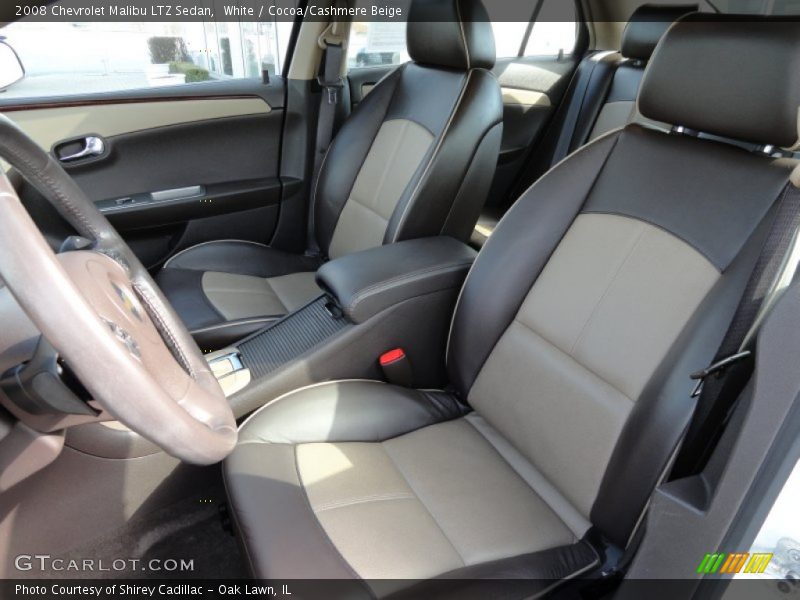 White / Cocoa/Cashmere Beige 2008 Chevrolet Malibu LTZ Sedan