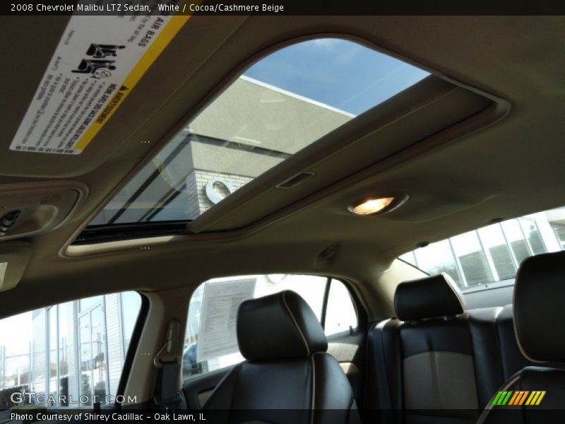 White / Cocoa/Cashmere Beige 2008 Chevrolet Malibu LTZ Sedan