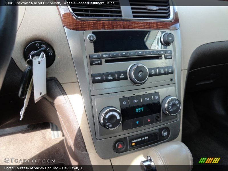 White / Cocoa/Cashmere Beige 2008 Chevrolet Malibu LTZ Sedan