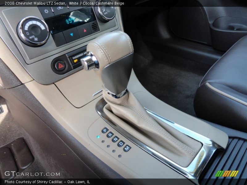 White / Cocoa/Cashmere Beige 2008 Chevrolet Malibu LTZ Sedan