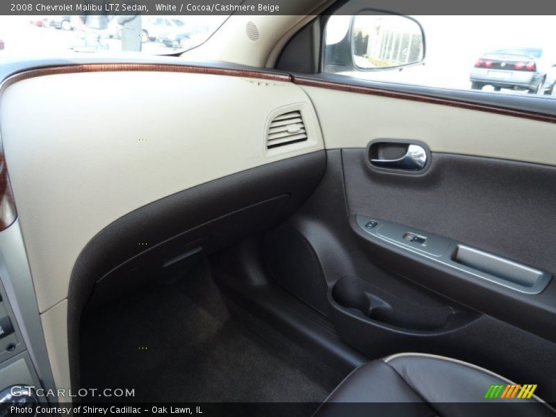 White / Cocoa/Cashmere Beige 2008 Chevrolet Malibu LTZ Sedan