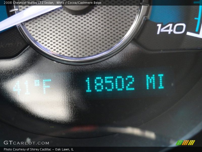 White / Cocoa/Cashmere Beige 2008 Chevrolet Malibu LTZ Sedan