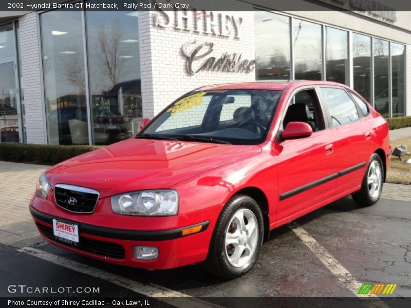 Rally Red / Dark Gray 2002 Hyundai Elantra GT Hatchback