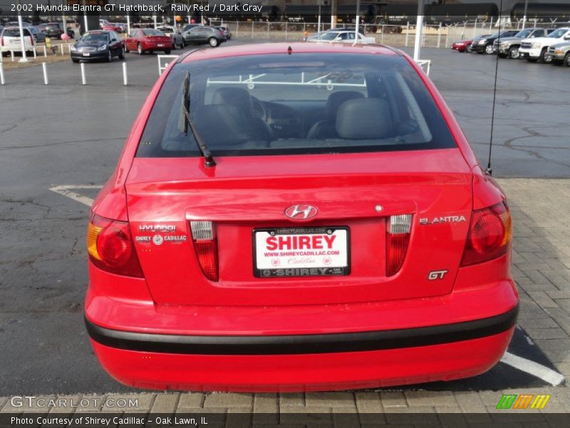 Rally Red / Dark Gray 2002 Hyundai Elantra GT Hatchback