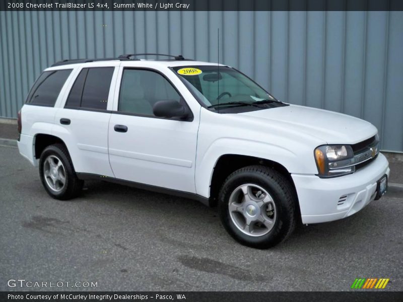 Summit White / Light Gray 2008 Chevrolet TrailBlazer LS 4x4