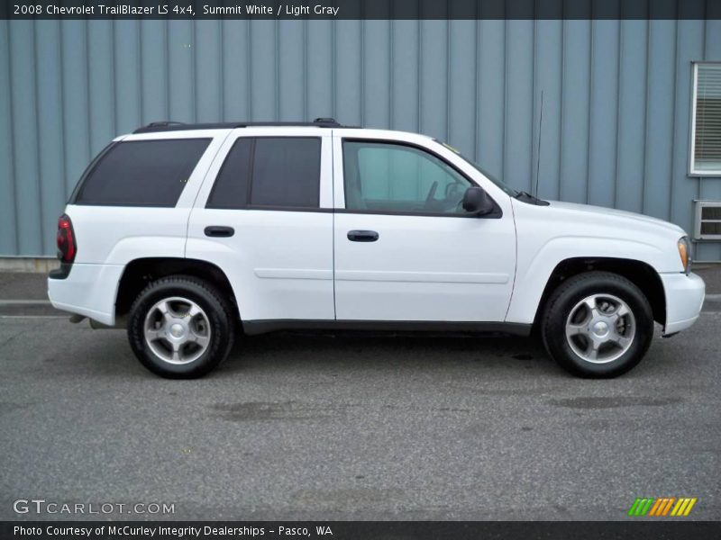 Summit White / Light Gray 2008 Chevrolet TrailBlazer LS 4x4