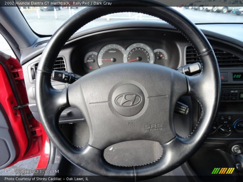 Rally Red / Dark Gray 2002 Hyundai Elantra GT Hatchback