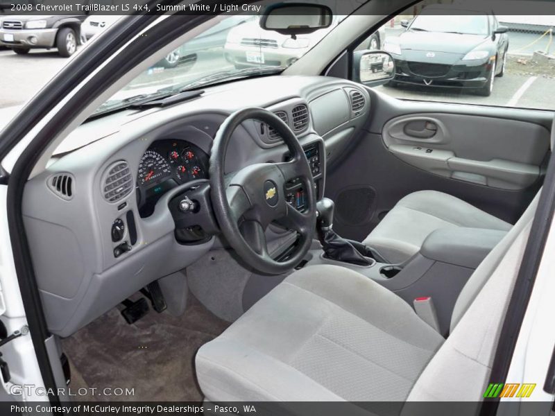 Summit White / Light Gray 2008 Chevrolet TrailBlazer LS 4x4