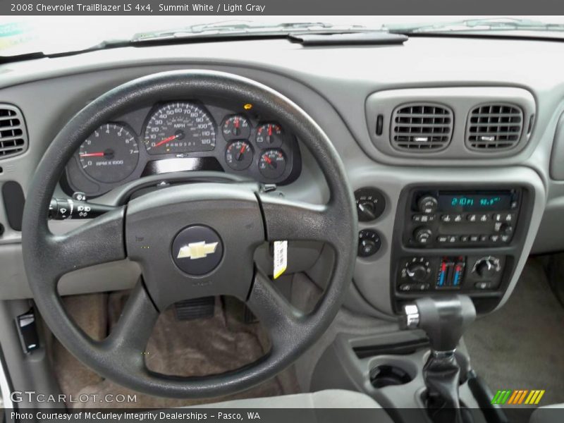 Summit White / Light Gray 2008 Chevrolet TrailBlazer LS 4x4