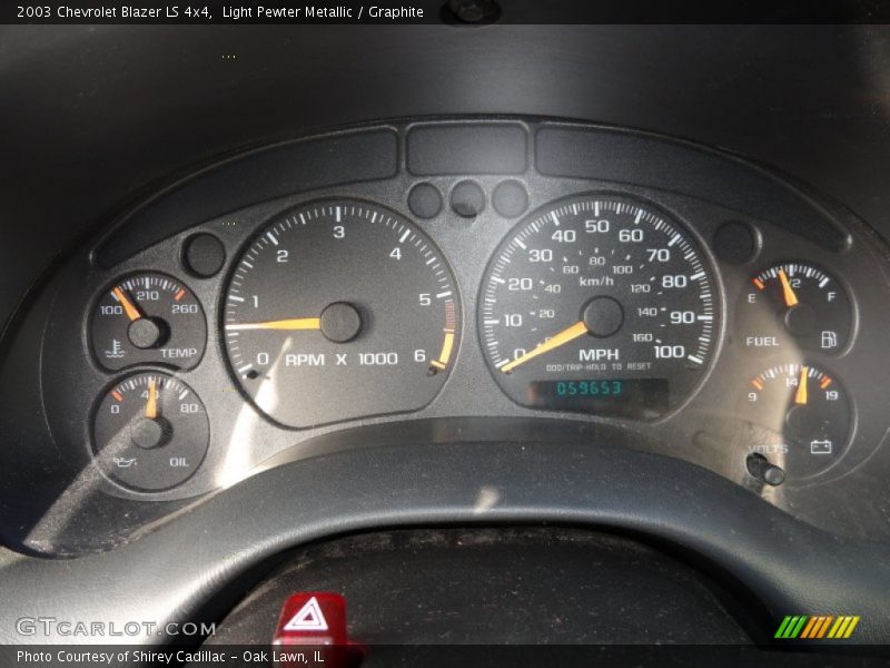 Light Pewter Metallic / Graphite 2003 Chevrolet Blazer LS 4x4