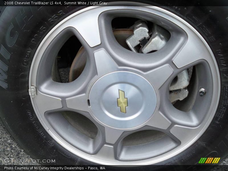Summit White / Light Gray 2008 Chevrolet TrailBlazer LS 4x4
