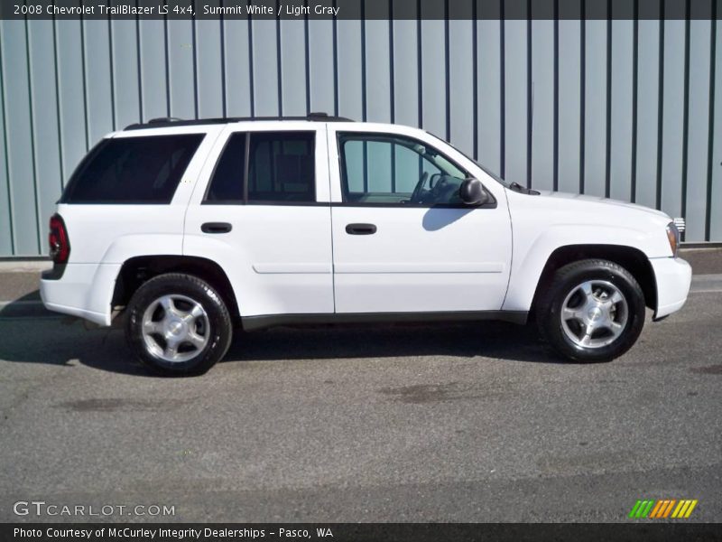Summit White / Light Gray 2008 Chevrolet TrailBlazer LS 4x4