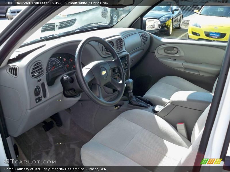 Summit White / Light Gray 2008 Chevrolet TrailBlazer LS 4x4