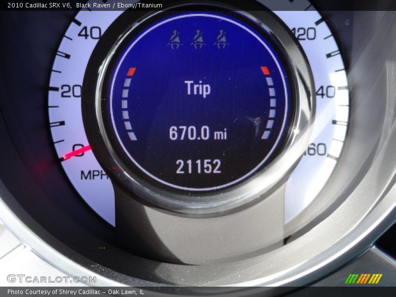 Black Raven / Ebony/Titanium 2010 Cadillac SRX V6