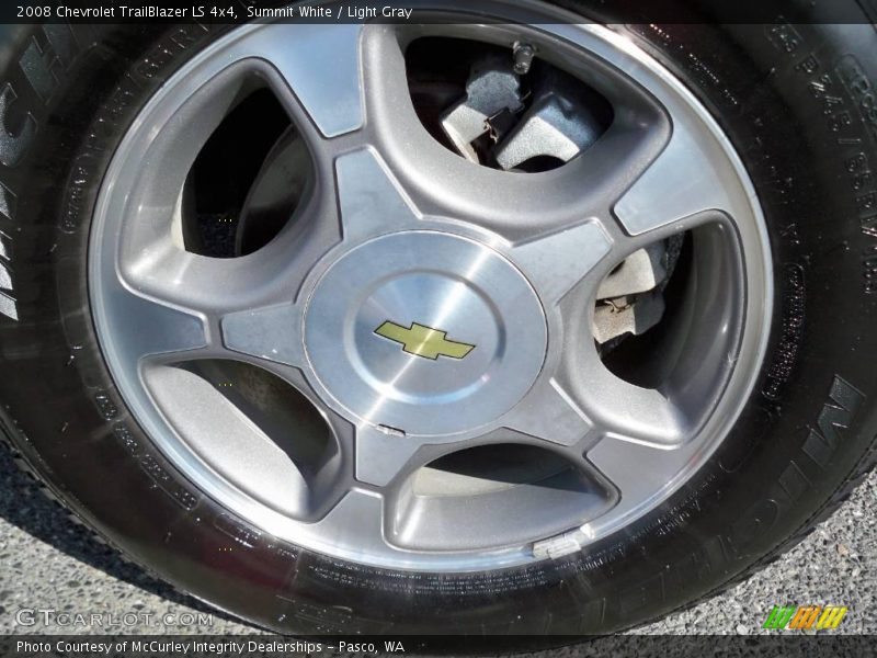 Summit White / Light Gray 2008 Chevrolet TrailBlazer LS 4x4