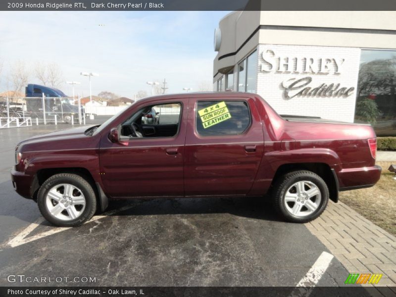 Dark Cherry Pearl / Black 2009 Honda Ridgeline RTL