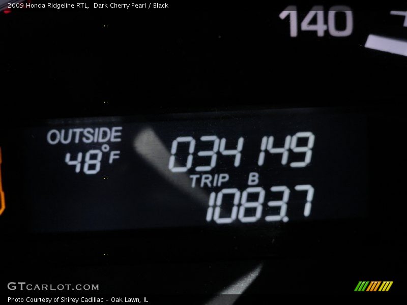 Dark Cherry Pearl / Black 2009 Honda Ridgeline RTL