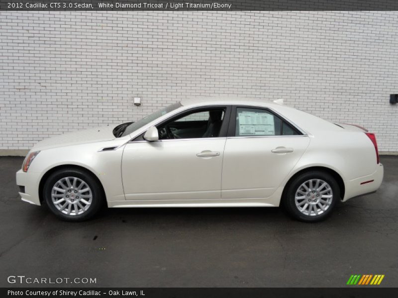 White Diamond Tricoat / Light Titanium/Ebony 2012 Cadillac CTS 3.0 Sedan