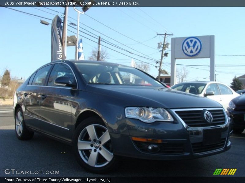 Cobalt Blue Metallic / Deep Black 2009 Volkswagen Passat Komfort Sedan