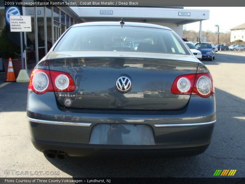 Cobalt Blue Metallic / Deep Black 2009 Volkswagen Passat Komfort Sedan