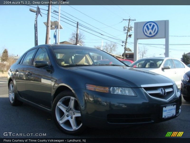 Deep Green Pearl / Camel 2004 Acura TL 3.2