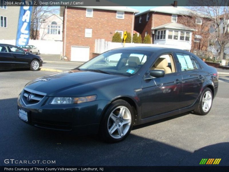 Deep Green Pearl / Camel 2004 Acura TL 3.2
