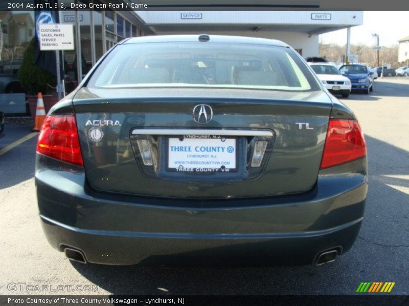 Deep Green Pearl / Camel 2004 Acura TL 3.2