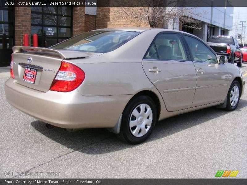 Desert Sand Mica / Taupe 2003 Toyota Camry LE