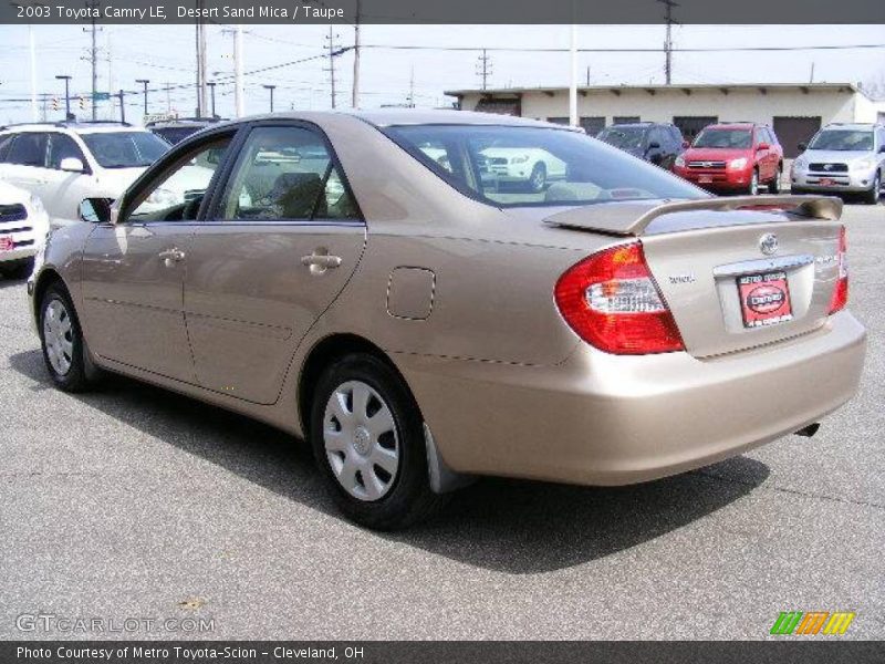 Desert Sand Mica / Taupe 2003 Toyota Camry LE