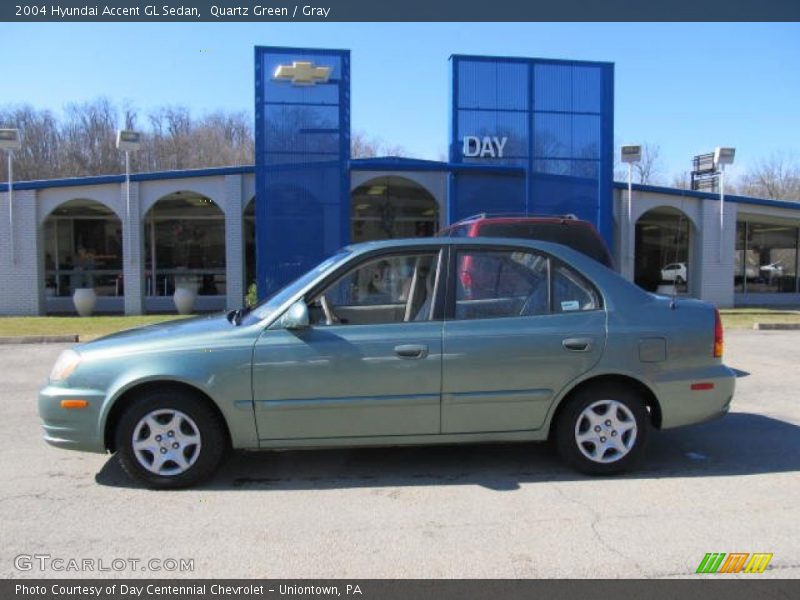 Quartz Green / Gray 2004 Hyundai Accent GL Sedan