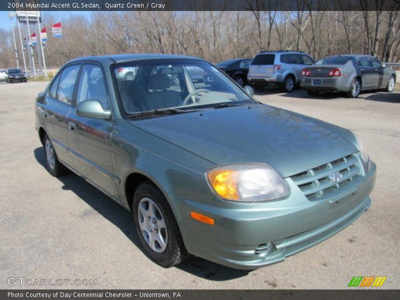 Quartz Green / Gray 2004 Hyundai Accent GL Sedan