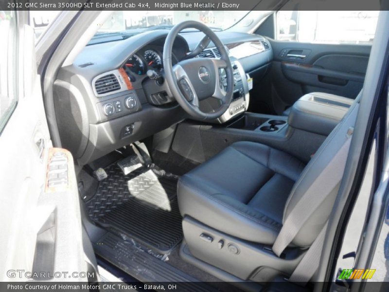 Midnight Blue Metallic / Ebony 2012 GMC Sierra 3500HD SLT Extended Cab 4x4