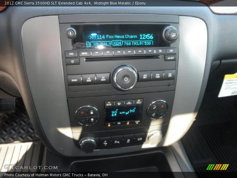 Midnight Blue Metallic / Ebony 2012 GMC Sierra 3500HD SLT Extended Cab 4x4