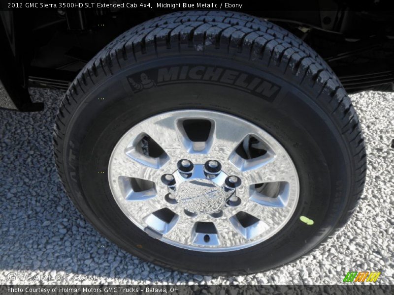 Midnight Blue Metallic / Ebony 2012 GMC Sierra 3500HD SLT Extended Cab 4x4