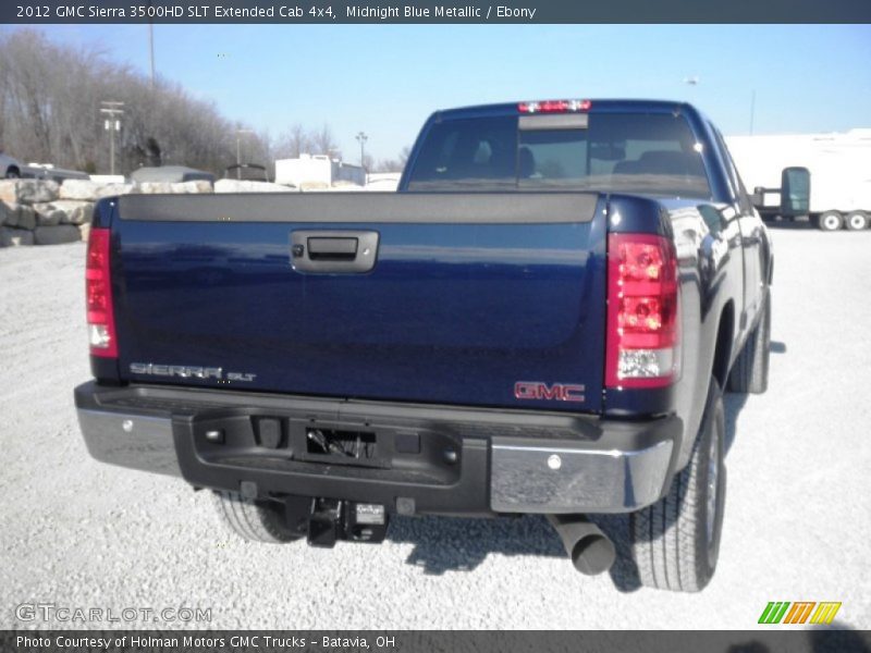 Midnight Blue Metallic / Ebony 2012 GMC Sierra 3500HD SLT Extended Cab 4x4
