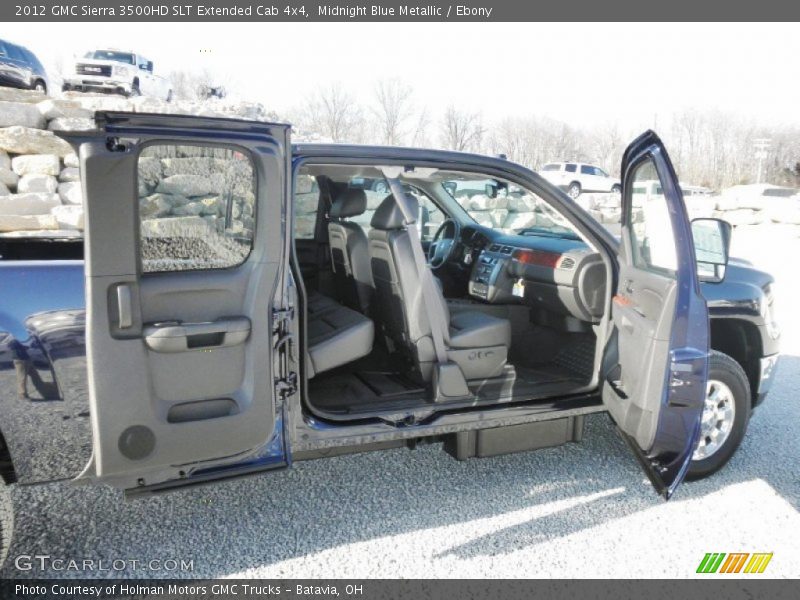 Midnight Blue Metallic / Ebony 2012 GMC Sierra 3500HD SLT Extended Cab 4x4