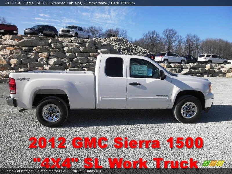 Summit White / Dark Titanium 2012 GMC Sierra 1500 SL Extended Cab 4x4