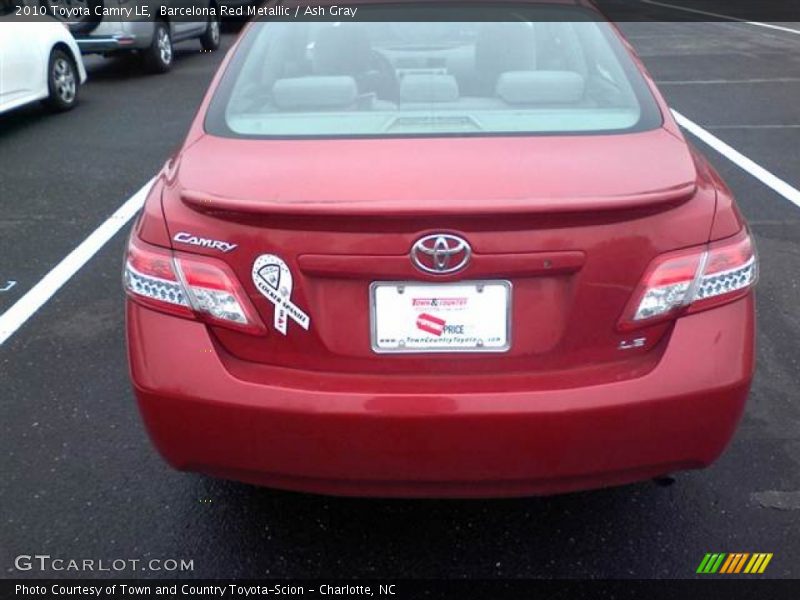 Barcelona Red Metallic / Ash Gray 2010 Toyota Camry LE