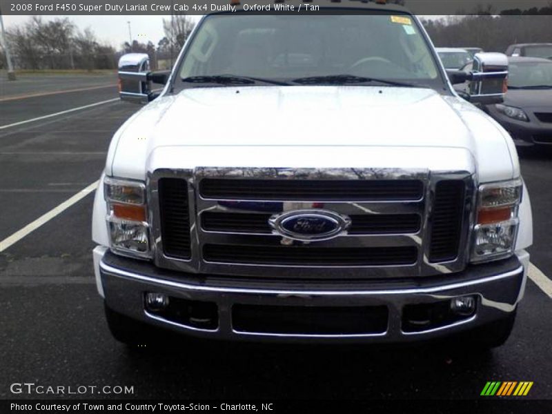 Oxford White / Tan 2008 Ford F450 Super Duty Lariat Crew Cab 4x4 Dually