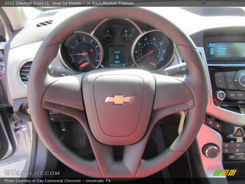 Silver Ice Metallic / Jet Black/Medium Titanium 2012 Chevrolet Cruze LS