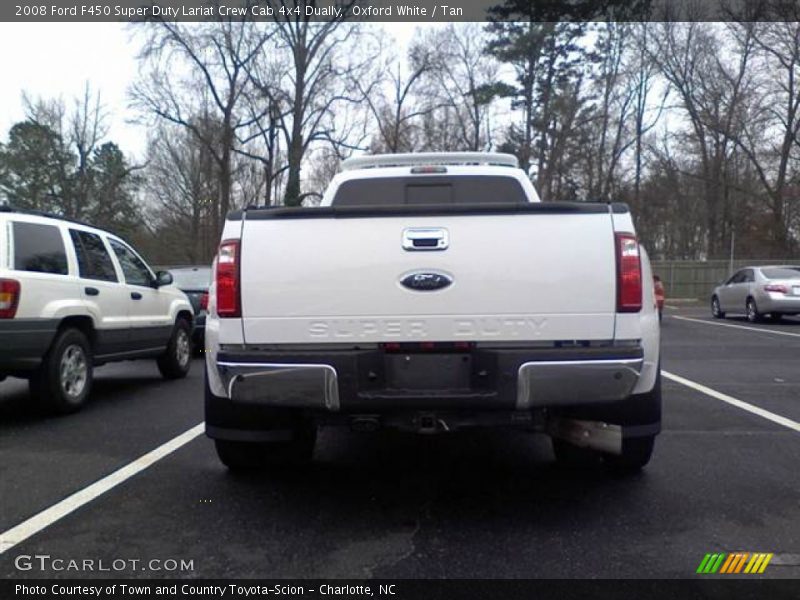 Oxford White / Tan 2008 Ford F450 Super Duty Lariat Crew Cab 4x4 Dually