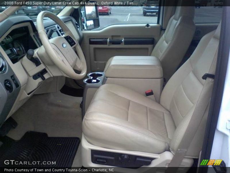 Oxford White / Tan 2008 Ford F450 Super Duty Lariat Crew Cab 4x4 Dually
