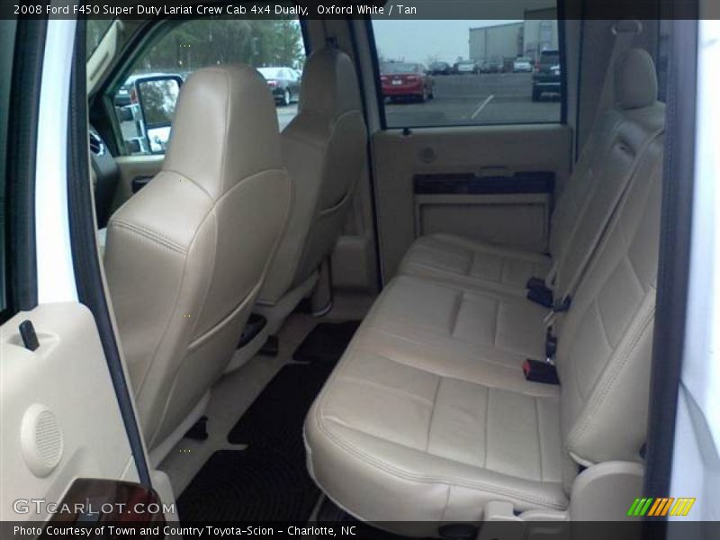 Oxford White / Tan 2008 Ford F450 Super Duty Lariat Crew Cab 4x4 Dually