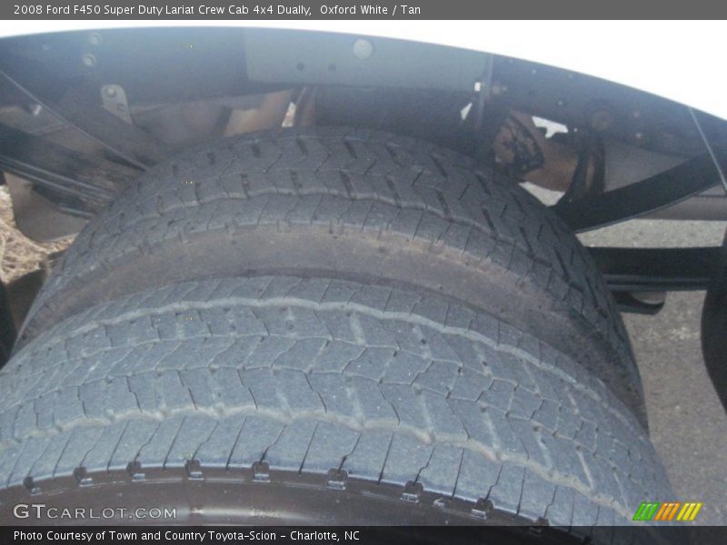 Oxford White / Tan 2008 Ford F450 Super Duty Lariat Crew Cab 4x4 Dually