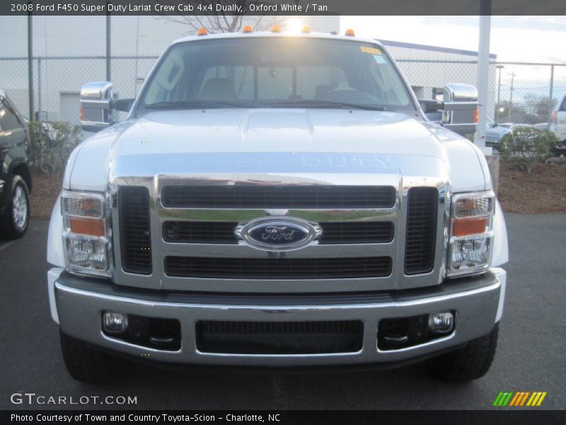 Oxford White / Tan 2008 Ford F450 Super Duty Lariat Crew Cab 4x4 Dually