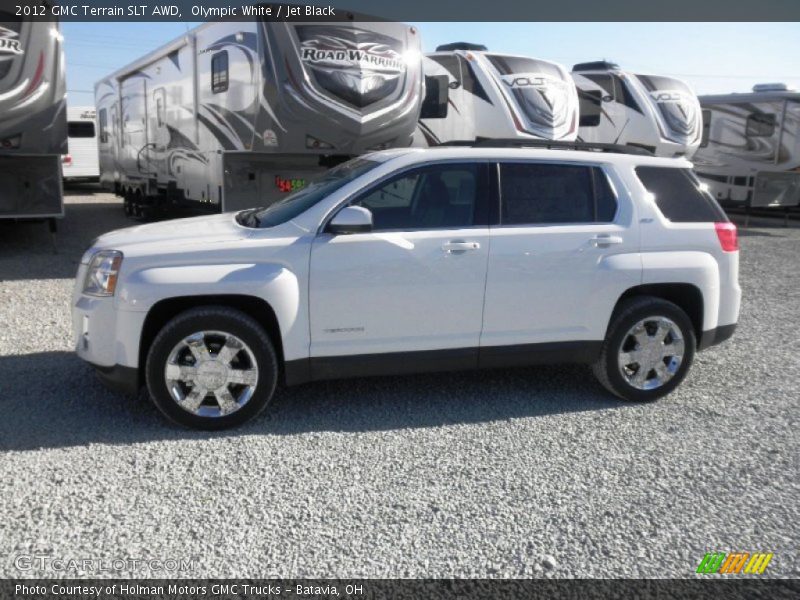 Olympic White / Jet Black 2012 GMC Terrain SLT AWD