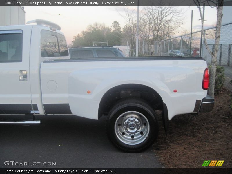 Oxford White / Tan 2008 Ford F450 Super Duty Lariat Crew Cab 4x4 Dually