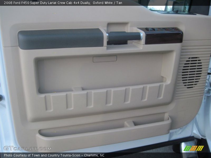 Oxford White / Tan 2008 Ford F450 Super Duty Lariat Crew Cab 4x4 Dually